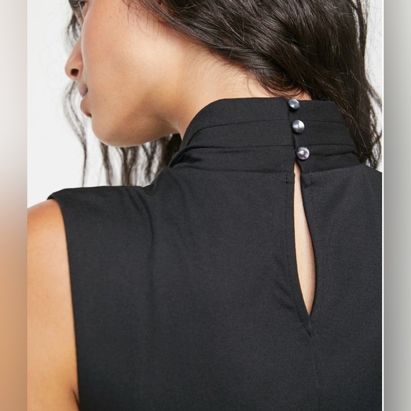 EUC Anthropologie Viola Draped Black Sleeveless Wrapped Shawl Neck Top Size XSP - Picture 4 of 15